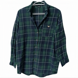 Chuu plaid button down shirt top